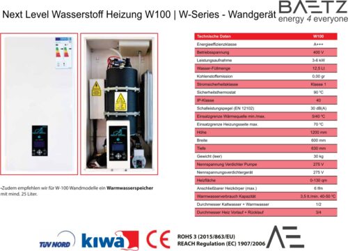 Next Level Wasserstoff Heizung W100 -W-Series Wandgerät - BAETZ Energy